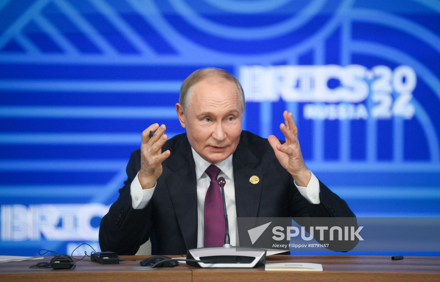 16th BRICS Summit. Press conference with President of Russia Vladimir Putin