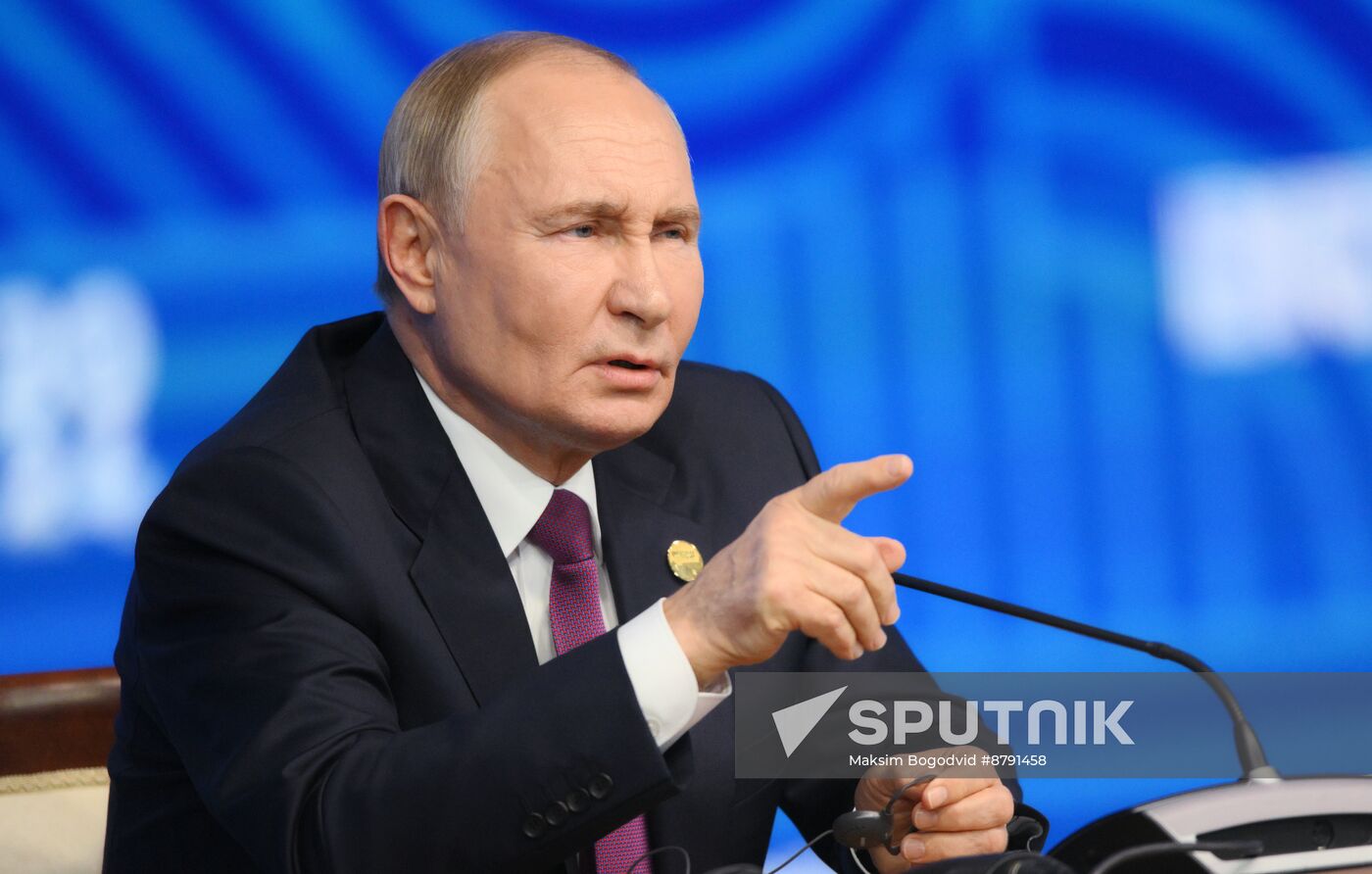 16th BRICS Summit. Press conference with President of Russia Vladimir Putin