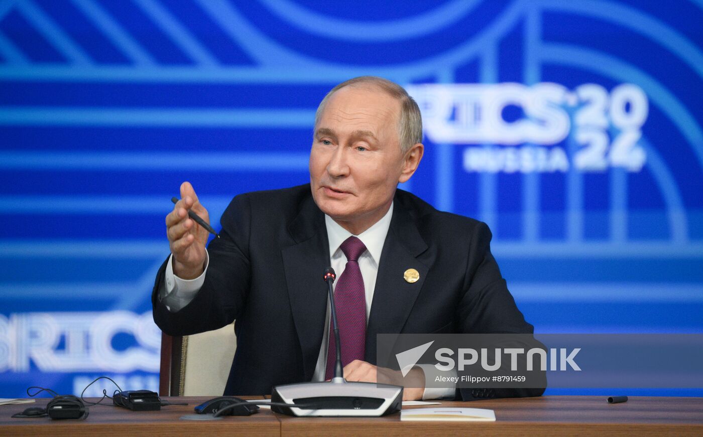 16th BRICS Summit. Press conference with President of Russia Vladimir Putin