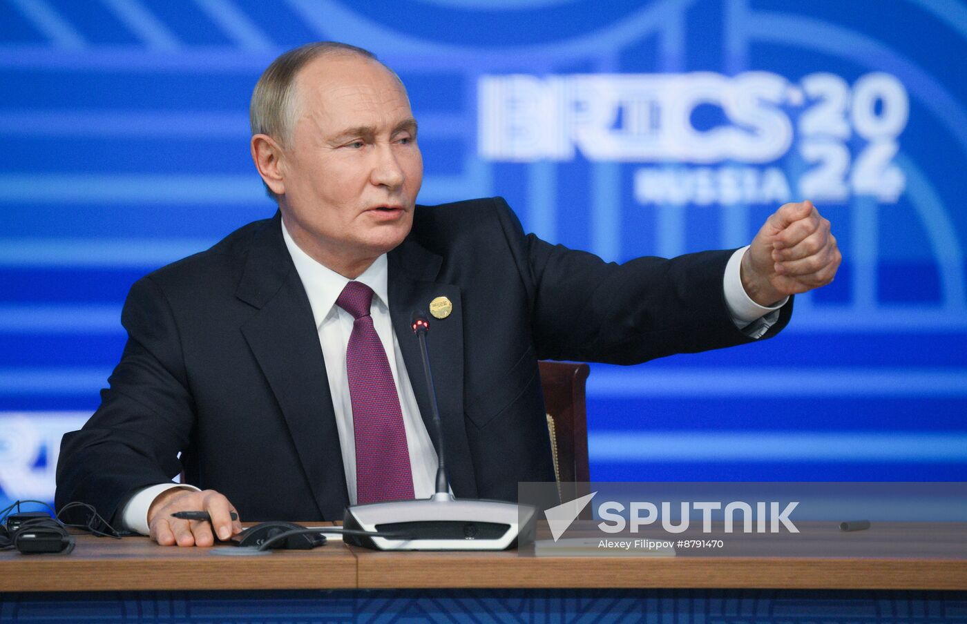 16th BRICS Summit. Press conference with President of Russia Vladimir Putin