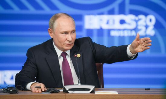 16th BRICS Summit. Press conference with President of Russia Vladimir Putin