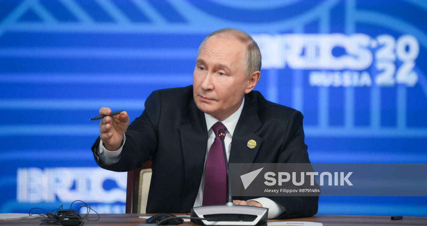 16th BRICS Summit. Press conference with President of Russia Vladimir Putin