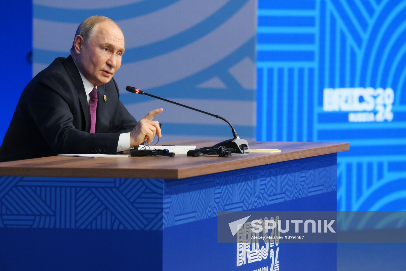 16th BRICS Summit. Press conference with President of Russia Vladimir Putin