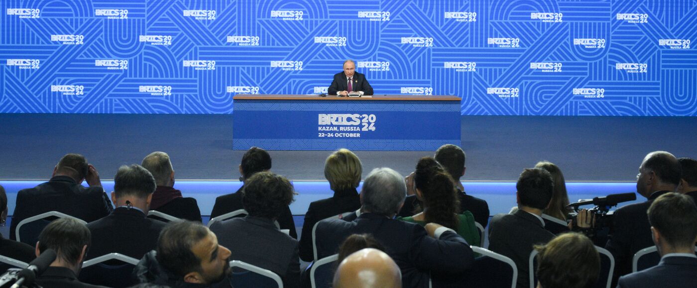 16th BRICS Summit. Press conference with President of Russia Vladimir Putin