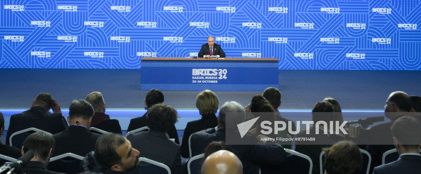 16th BRICS Summit. Press conference with President of Russia Vladimir Putin