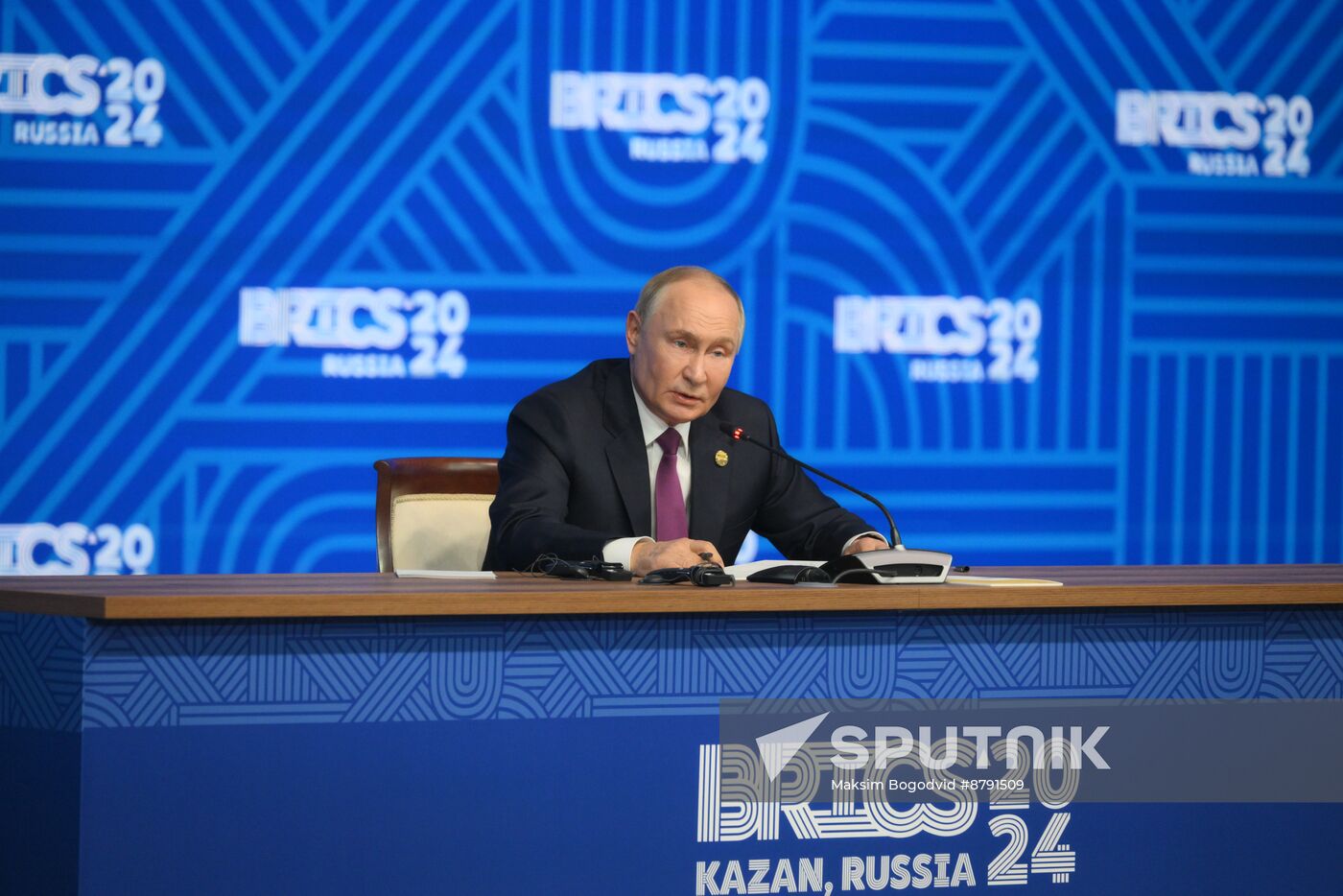 16th BRICS Summit. Press conference with President of Russia Vladimir Putin