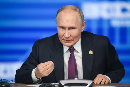 16th BRICS Summit. Press conference with President of Russia Vladimir Putin