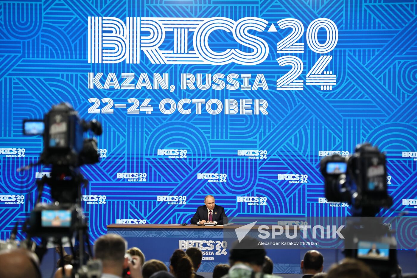 16th BRICS Summit. Press conference with President of Russia Vladimir Putin