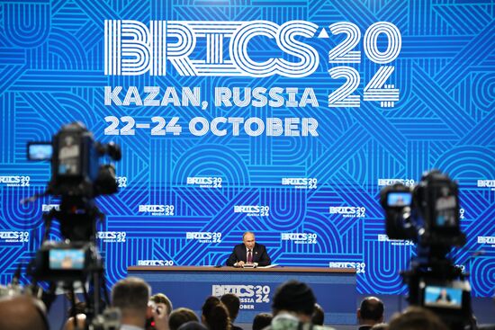 16th BRICS Summit. Press conference with President of Russia Vladimir Putin