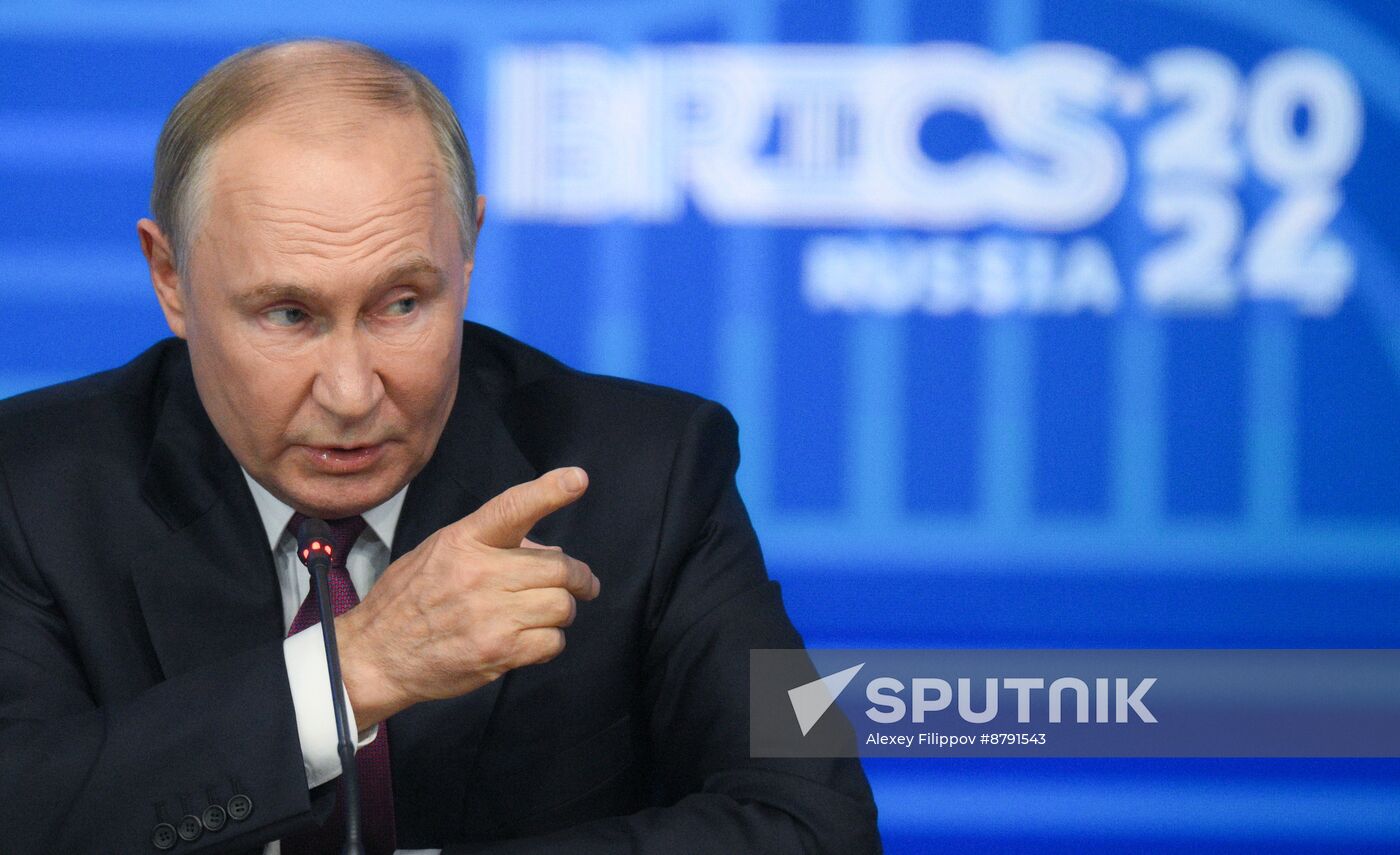 16th BRICS Summit. Press conference with President of Russia Vladimir Putin