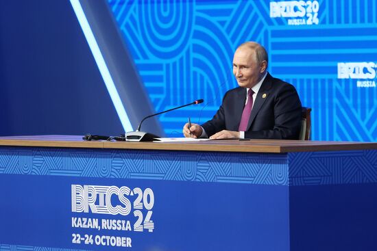 16th BRICS Summit. Press conference with President of Russia Vladimir Putin