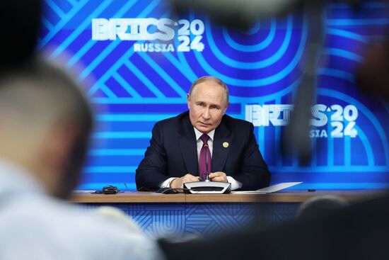 16th BRICS Summit. Press conference with President of Russia Vladimir Putin