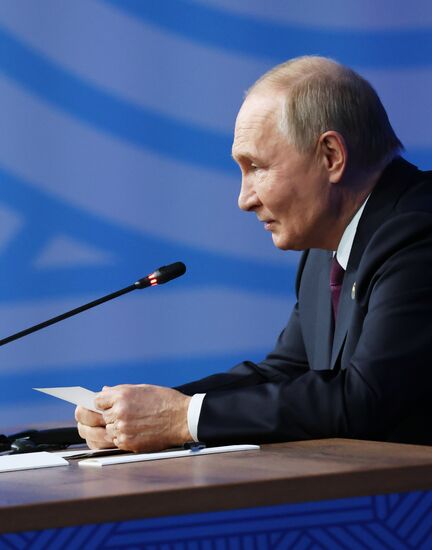 16th BRICS Summit. Press conference with President of Russia Vladimir Putin