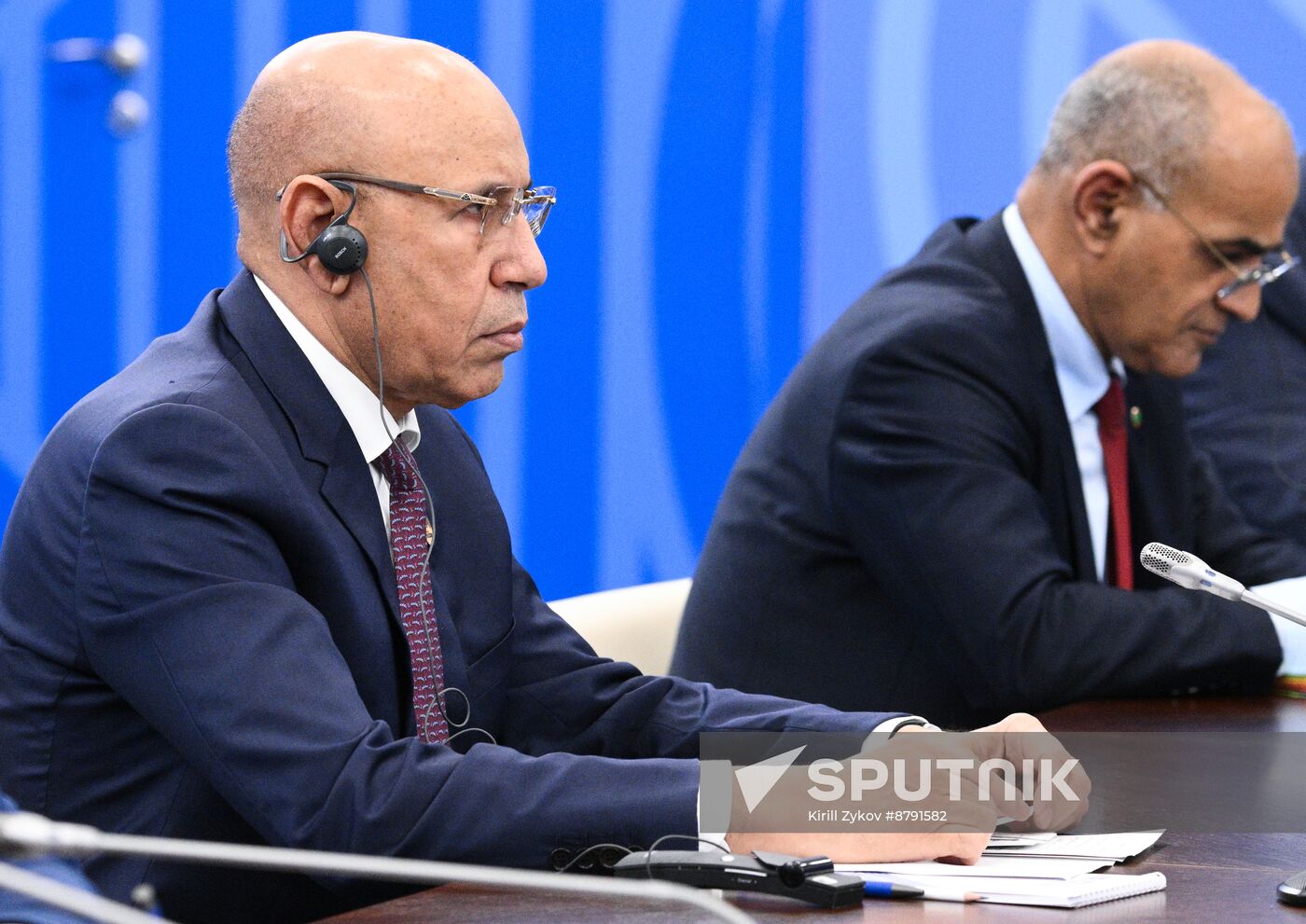 16th BRICS Summit. President of Russia Vladimir Putin meets with President of Mauritania Mohamed Ould Ghazouani