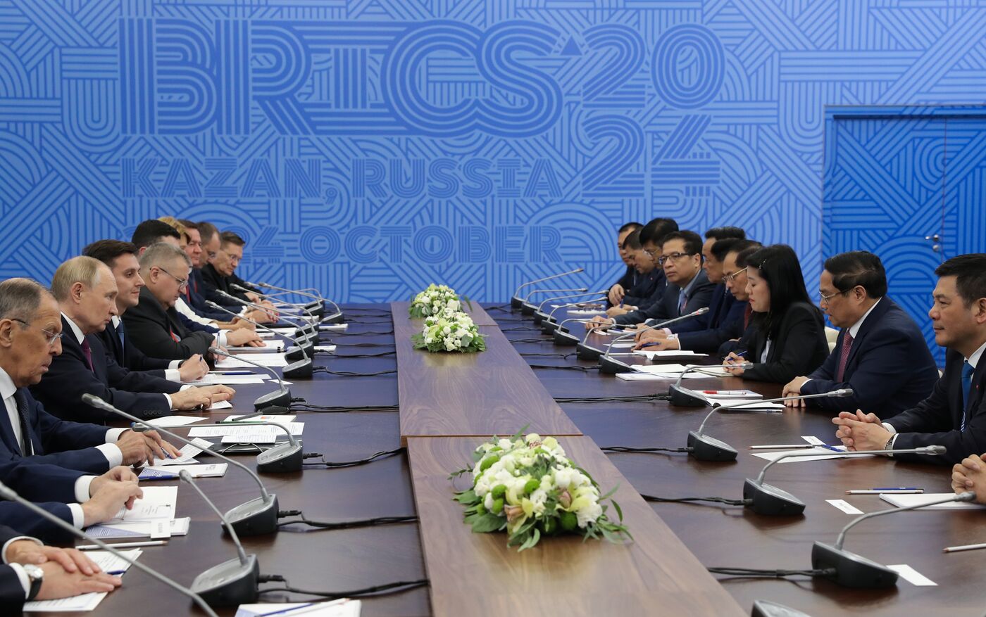 16th BRICS Summit. President of Russia Vladimir Putin meets with Prime Minister of Vietnam Phạm Minh Chinh