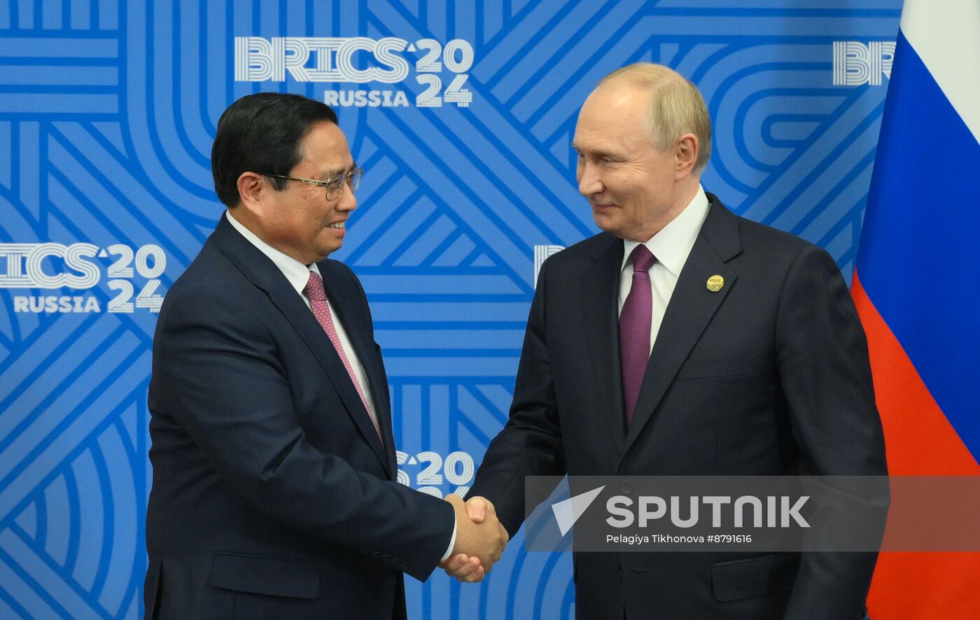 16th BRICS Summit. President of Russia Vladimir Putin meets with Prime Minister of Vietnam Phạm Minh Chinh