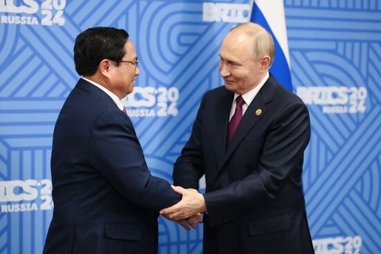 16th BRICS Summit. President of Russia Vladimir Putin meets with Prime Minister of Vietnam Phạm Minh Chinh