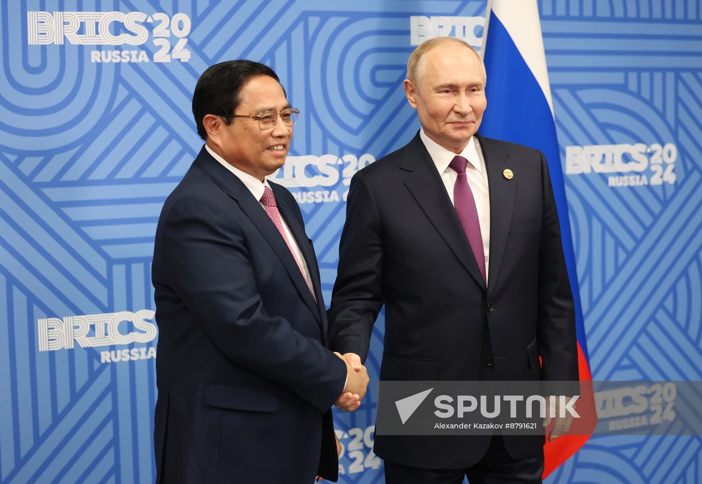 16th BRICS Summit. President of Russia Vladimir Putin meets with Prime Minister of Vietnam Phạm Minh Chinh