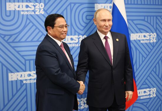 16th BRICS Summit. President of Russia Vladimir Putin meets with Prime Minister of Vietnam Phạm Minh Chinh