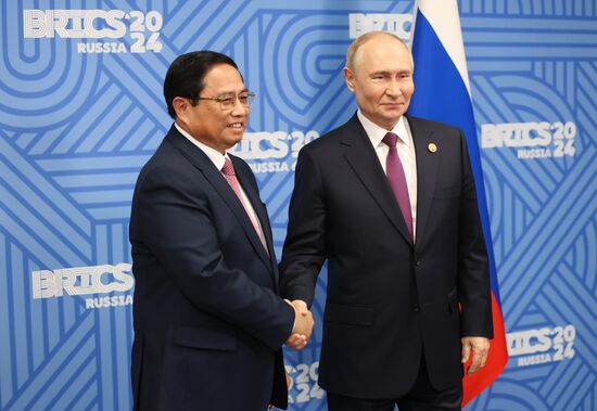 16th BRICS Summit. President of Russia Vladimir Putin meets with Prime Minister of Vietnam Phạm Minh Chinh