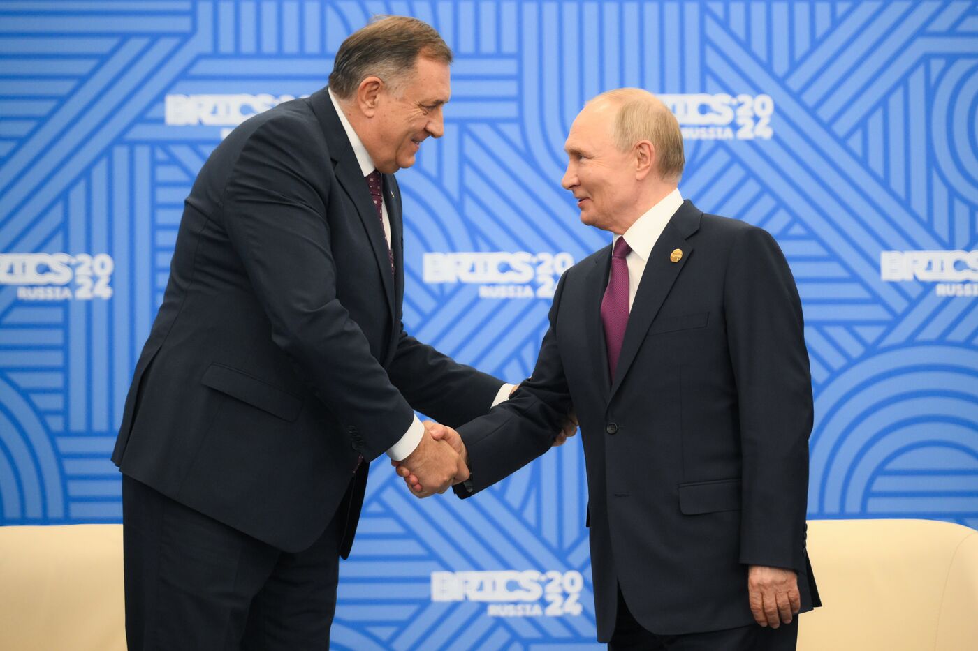 16th BRICS Summit. President of Russia Vladimir Putin meets with President of Republika Srpska Milorad Dodik