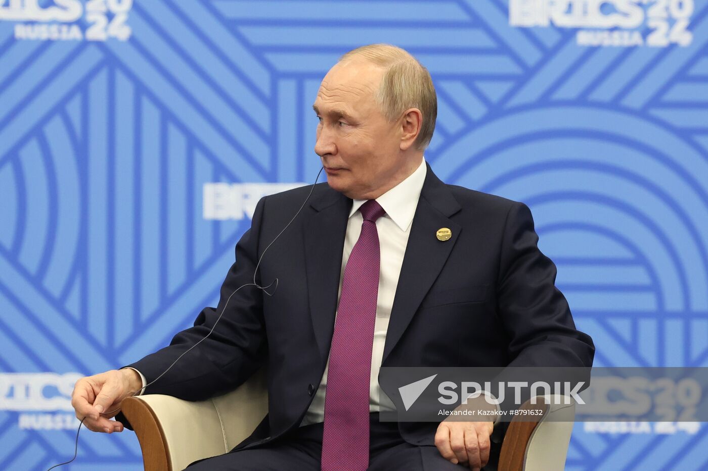 16th BRICS Summit. President of Russia Vladimir Putin meets with President of Republika Srpska Milorad Dodik