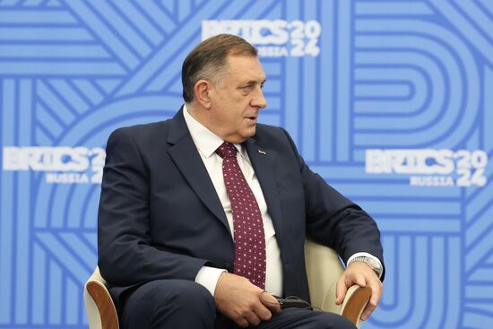 16th BRICS Summit. President of Russia Vladimir Putin meets with President of Republika Srpska Milorad Dodik