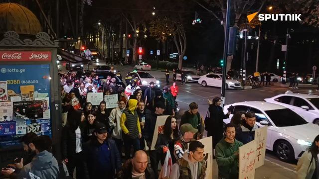 Opposition rally against results of the parliamentary elections in Tbilisi