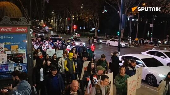 Opposition rally against results of the parliamentary elections in Tbilisi