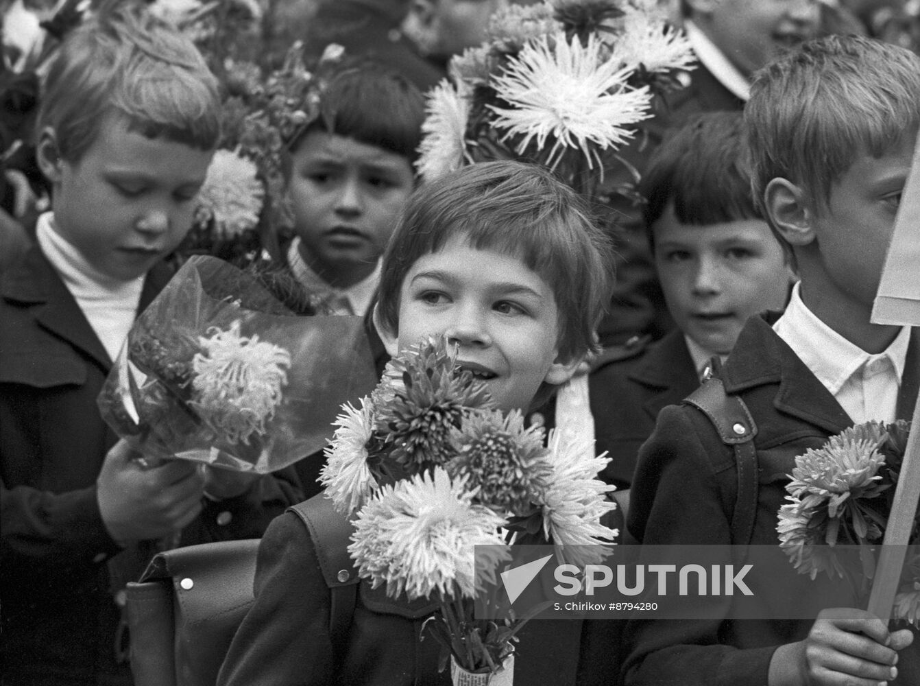 First day of school at new school in Moscow