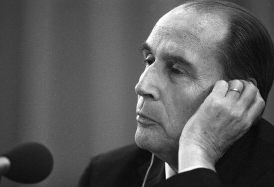 French President Francois Mitterrand visits USSR