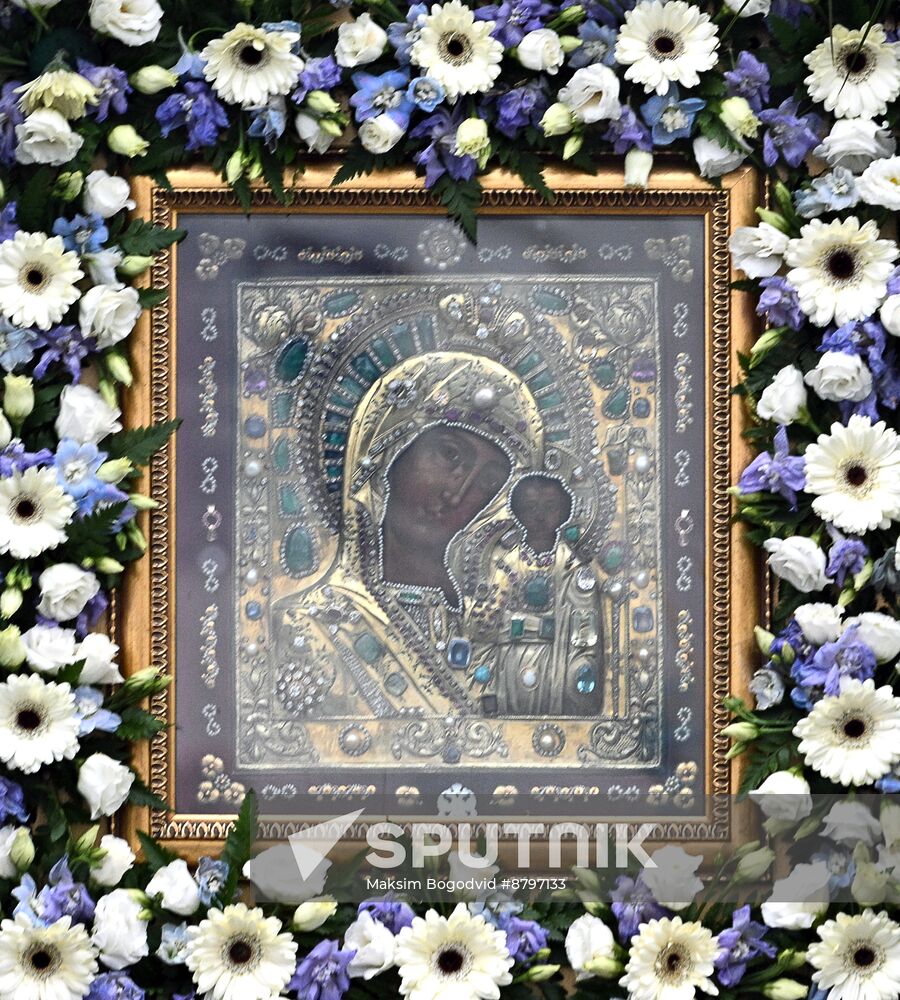 Russia Religion Our Lady of Kazan Icon Feast