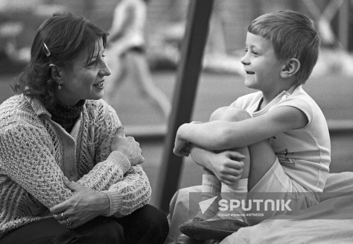 Olga Korbut with her son Richard
