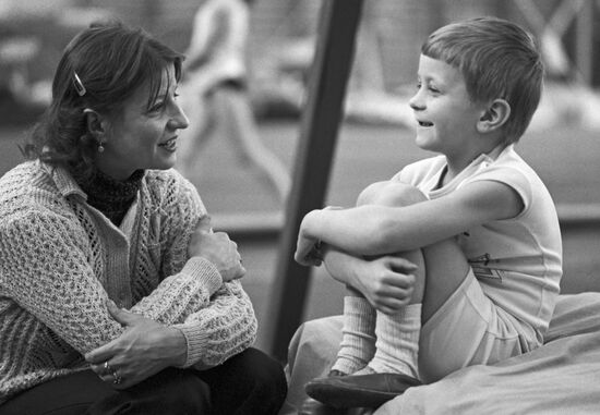 Olga Korbut with her son Richard