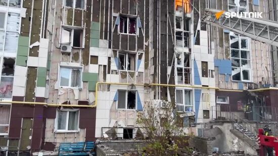 Ukrainian drone attacks apartment building in Russia's Belgorod