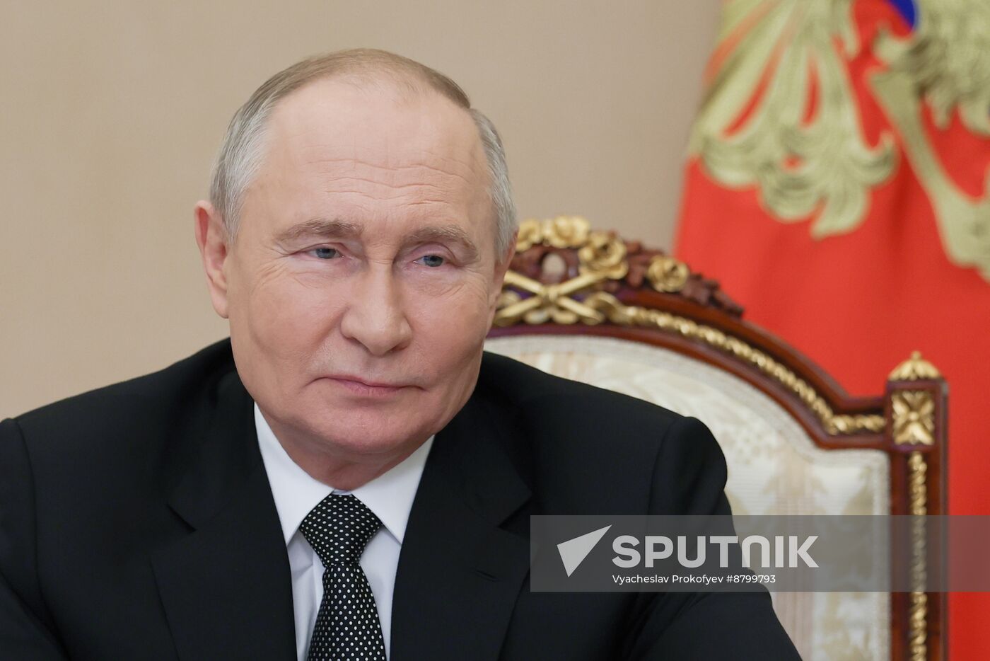 Russia Putin Chukotka Icebreaker Launching