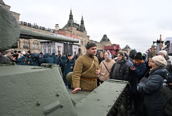 Russia WWII Historical Parade Anniversary Exhibition