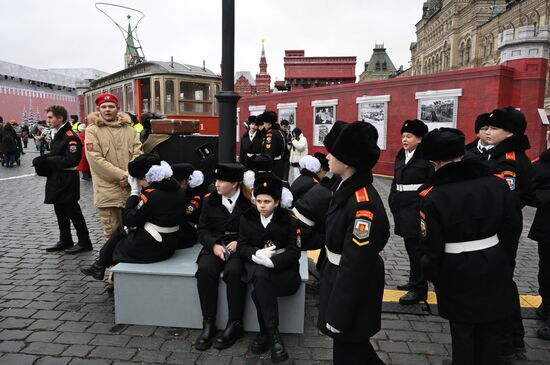 Russia WWII Historical Parade Anniversary Exhibition