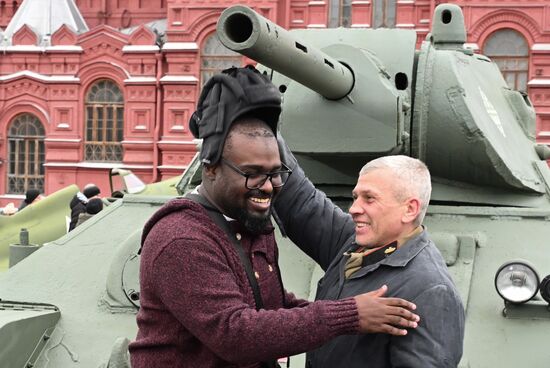 Russia WWII Historical Parade Anniversary Exhibition