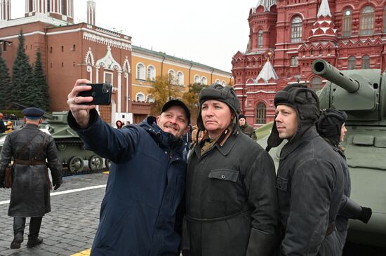 Russia WWII Historical Parade Anniversary Exhibition