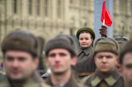 Russia WWII Historical Parade Anniversary Exhibition