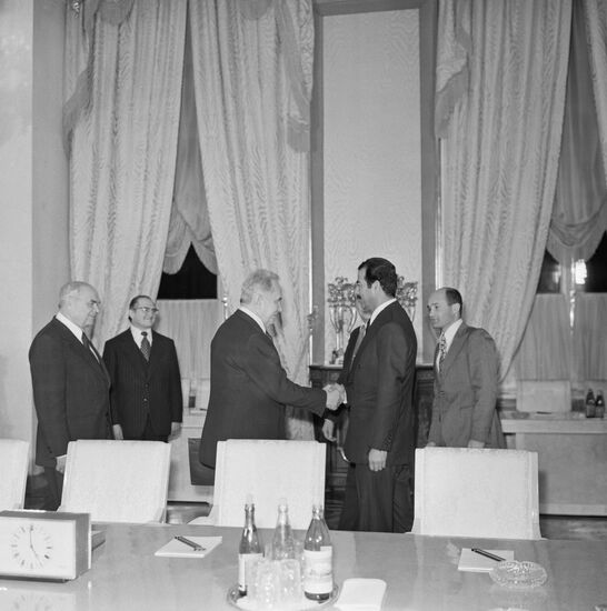 Head of Republic of Iraq Saddam Hussein visits USSR