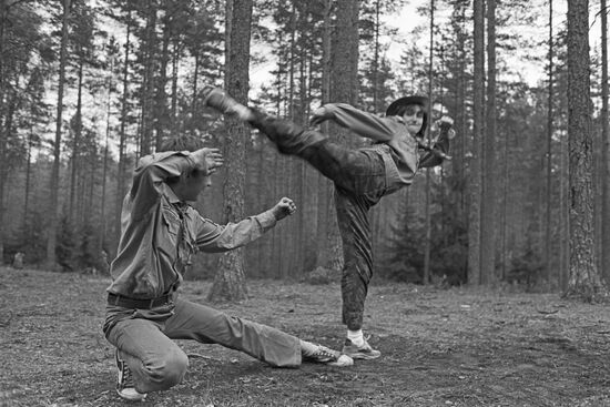 Youth scout camp near St. Petersburg