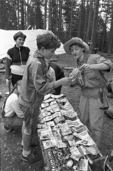 Youth scout camp near St. Petersburg