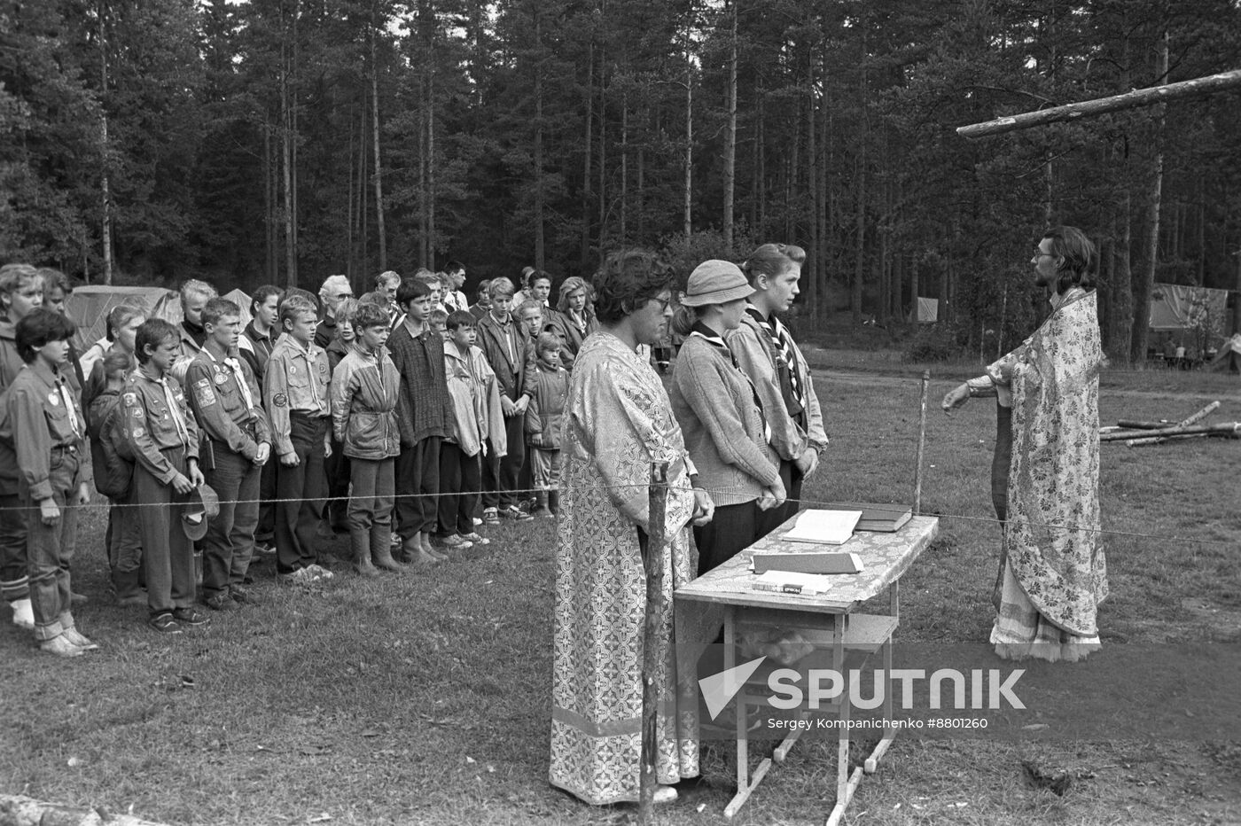 Youth scout camp near St. Petersburg