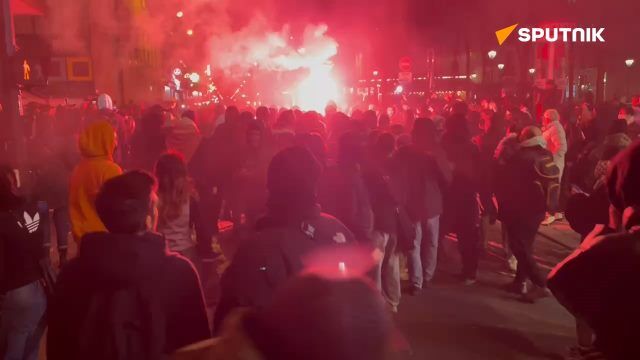 Paris police uses tear gas to disperse a pro-Palestinian rally on the eve of the France-Israel match
