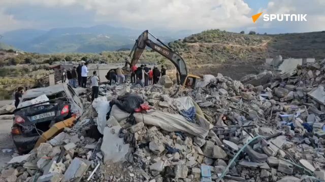 Rescuers continue to recover bodies from the rubble in Lebanon's Chouf region following an Israeli strike