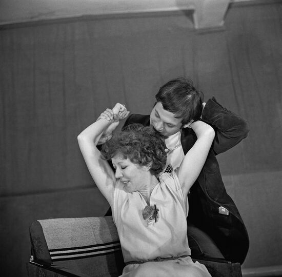 Scene from Television Interference play  at the Gorky Theater