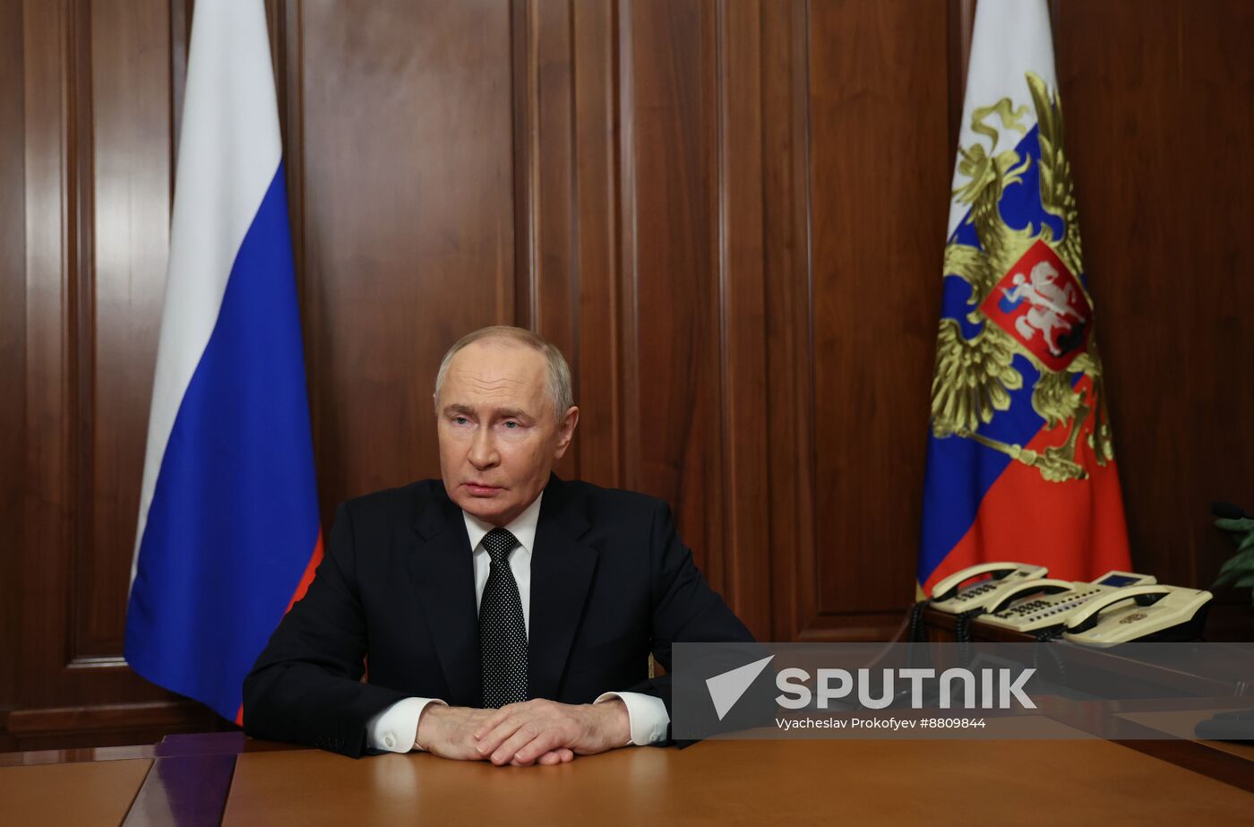 Russia Putin Missile Attacks Address