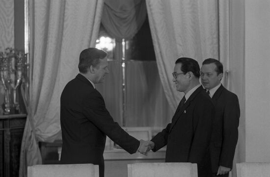 DPRK Prime Minister of the Administrative Council Kang Sung-sang visits USSR